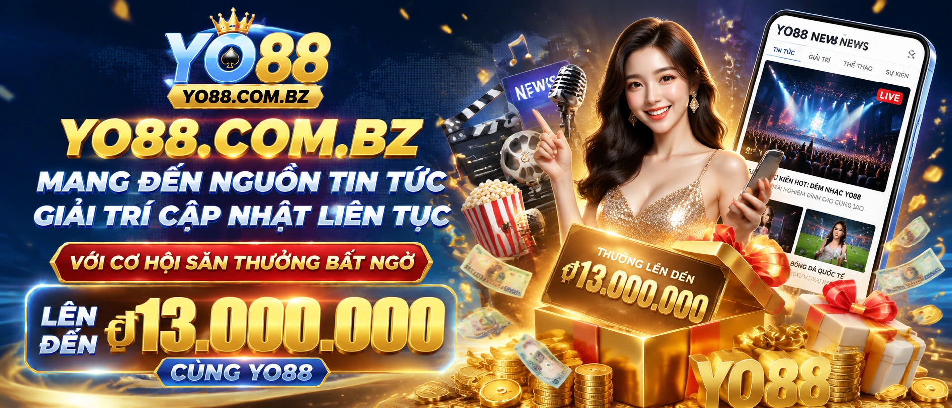 Bảng tin nổi bật của yo88 với nhiều nhóm nội dung theo chuyên mục