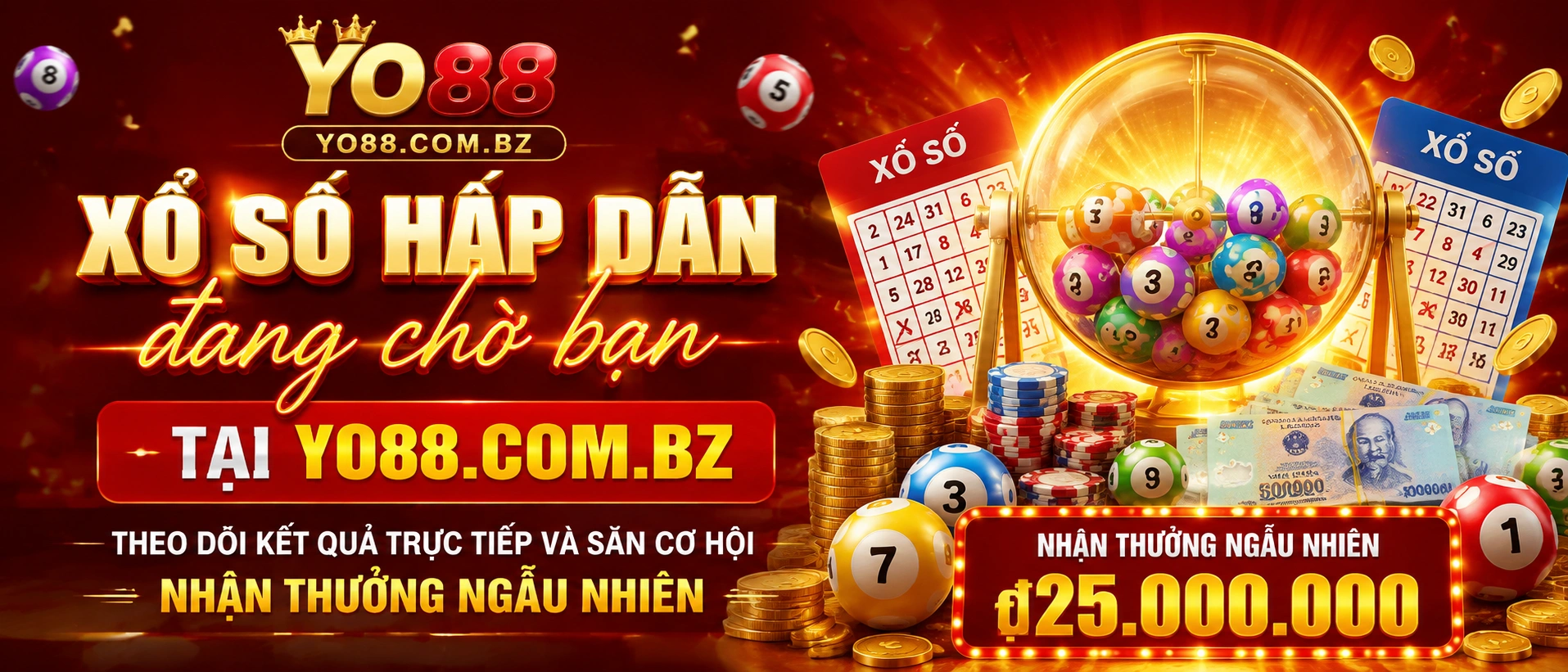 YO88 Xổ Số - giao diện tra cứu kết quả theo khu vực